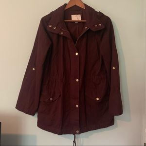 [a new day] Burgundy Rain Jacket